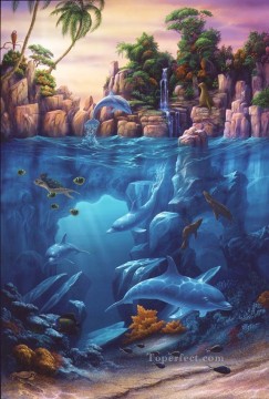 動物 Painting - 海底のラグーン